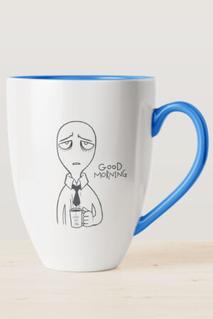 Black Printed Coffee Mug