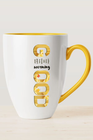 White Printed Coffee Mug